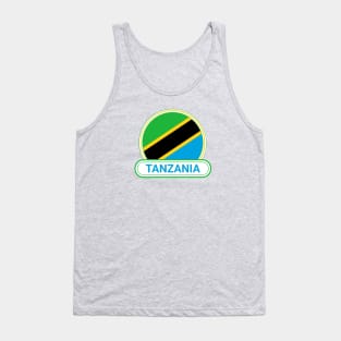 Tanzania Country Badge - Tanzania Flag Tank Top